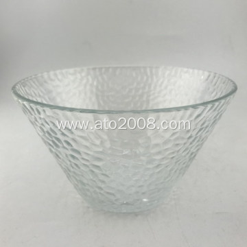 Glass Bowl With Harmmer Pattern